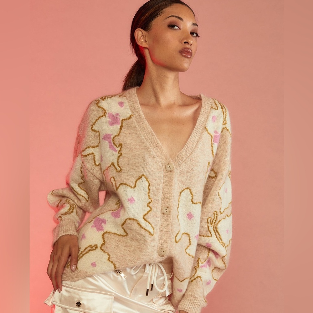 NWT. Cynthia Rowley. Merino/Cashmere Cardigan. Large.